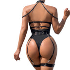 Sexy Lingerie Push-up Shaping Sexy Strap Splicing Contrast Color Heavy Work Bodysuit