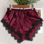 Women Sexy Sleepwear Kit Ladies Sleeveless Lingerie Lace V-Neck Nightgown Polyester Pijama