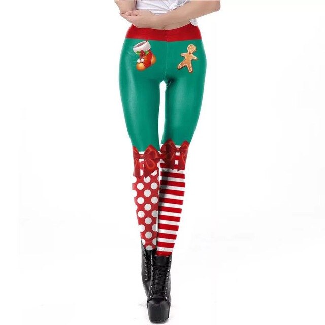 Christmas sexy lingerie fashion sexy 3D digital print leggings 20 pants sexy pants