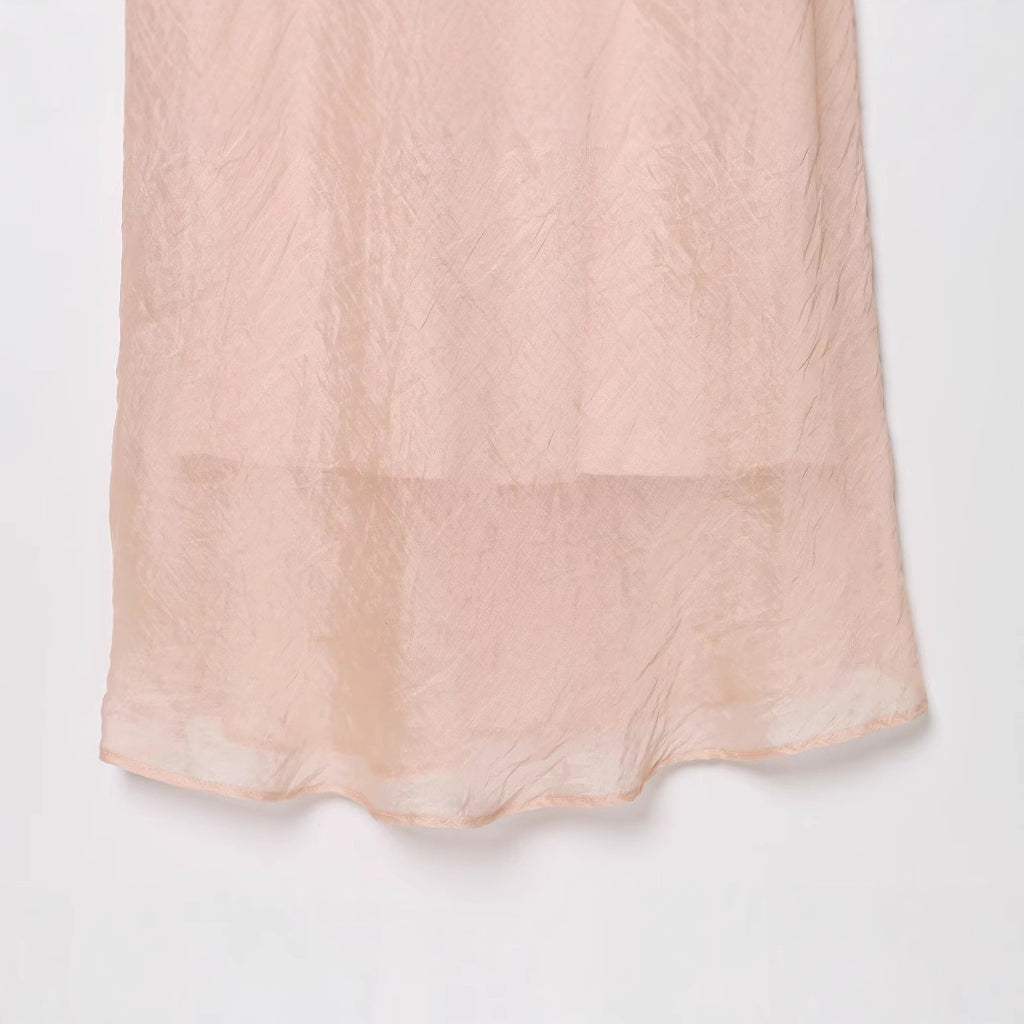 V-neck black fungus edge lingerie style suspender dress for women