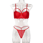 Women's Red Set Lingerie Two-Piece Underwear