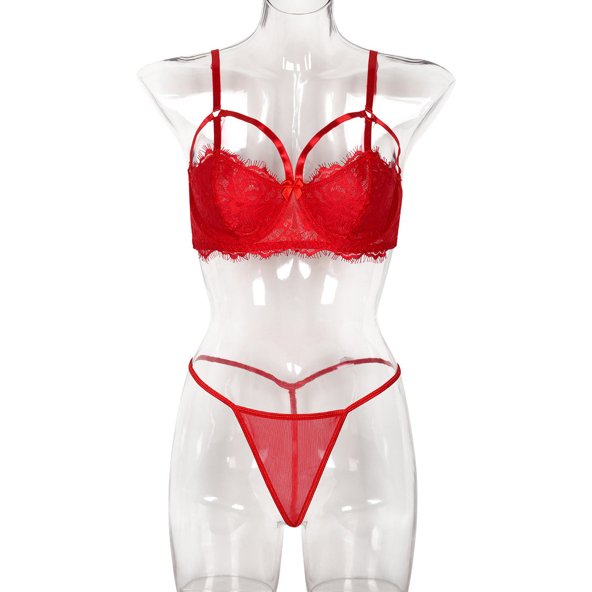 Women's Red Set Lingerie Two-Piece Underwear