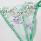 Lace nightgown sexy suspender lingerie set two-piece set