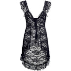 Sexy Lace Lingerie Dress Women Homewear Night Gowns + G-string Sexy Panties Nightwear Sleepwear Sets