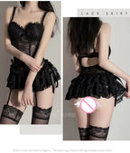 Sexy lingerie for women‘s Porn lace dress Set kirt Underwear Women skirtSlim waistcoat Princess Dress Ladies Erotic Costumes