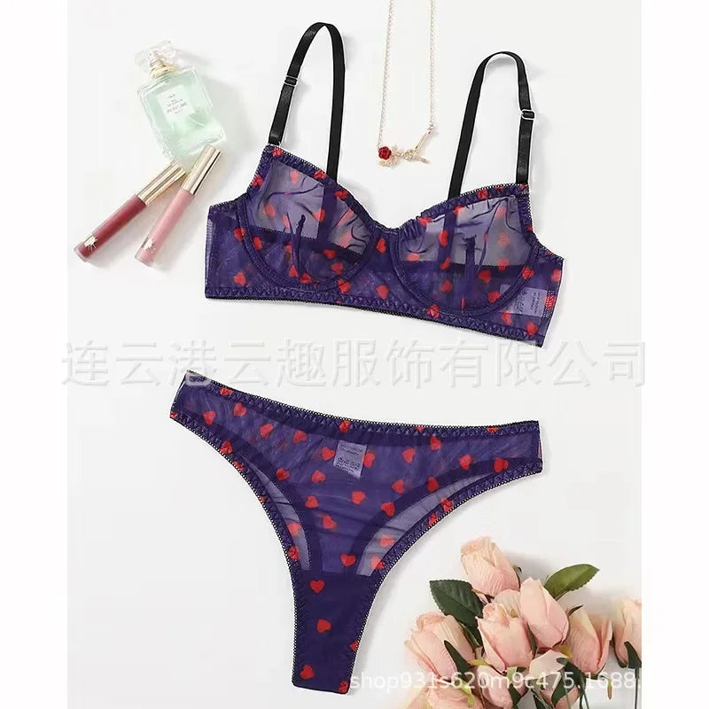 Female Lingerie Sexy Lingerie for Women Body Shorts Push-up Bra Fancy Woman Underwear Transparent Intimate Lingerie Set