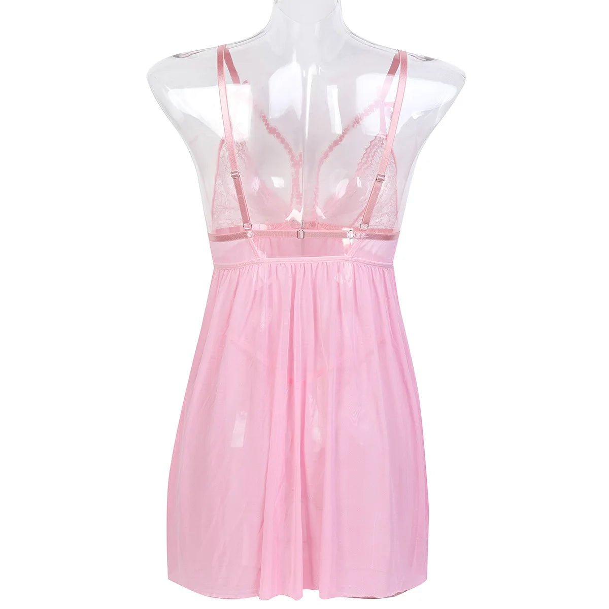 Sexy Lingerie For Woman Transparent Porno Sexual Clothing  Dress Erotic Underwear Nightdress With Thong Sleepwear