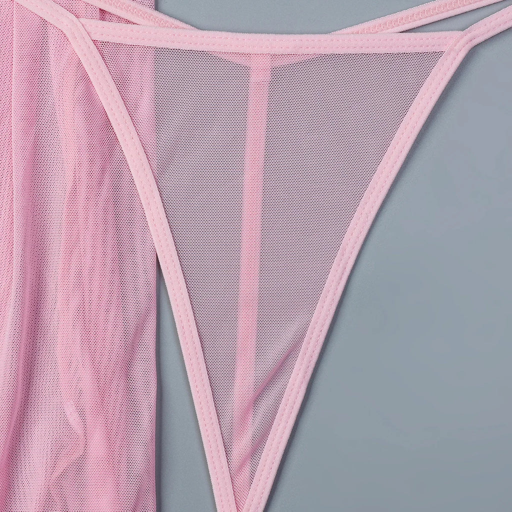 Sexy Lingerie For Woman Transparent Porno Sexual Clothing  Dress Erotic Underwear Nightdress With Thong Sleepwear