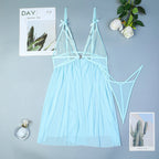 Sexy Lingerie For Woman Transparent Porno Sexual Clothing  Dress Erotic Underwear Nightdress With Thong Sleepwear