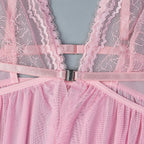 Sexy Lingerie For Woman Transparent Porno Sexual Clothing  Dress Erotic Underwear Nightdress With Thong Sleepwear