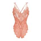 Women Lingerie Short Lightweight Nightgown Flower Lace Underwear Babydoll V Neck Sleepwear Strap Chemise, Add Female Charm