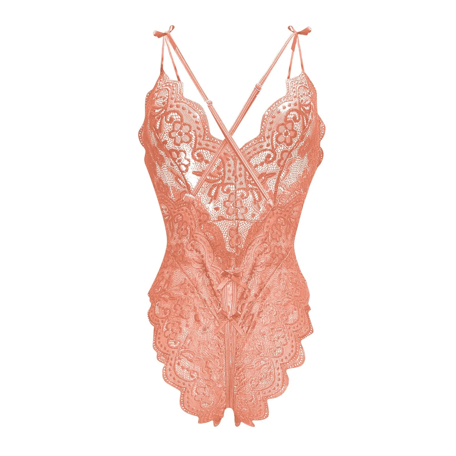 Women Lingerie Short Lightweight Nightgown Flower Lace Underwear Babydoll V Neck Sleepwear Strap Chemise, Add Female Charm