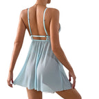 Sexy Lingerie For Woman Transparent Porno Sexual Clothing  Dress Erotic Underwear Nightdress With Thong Sleepwear