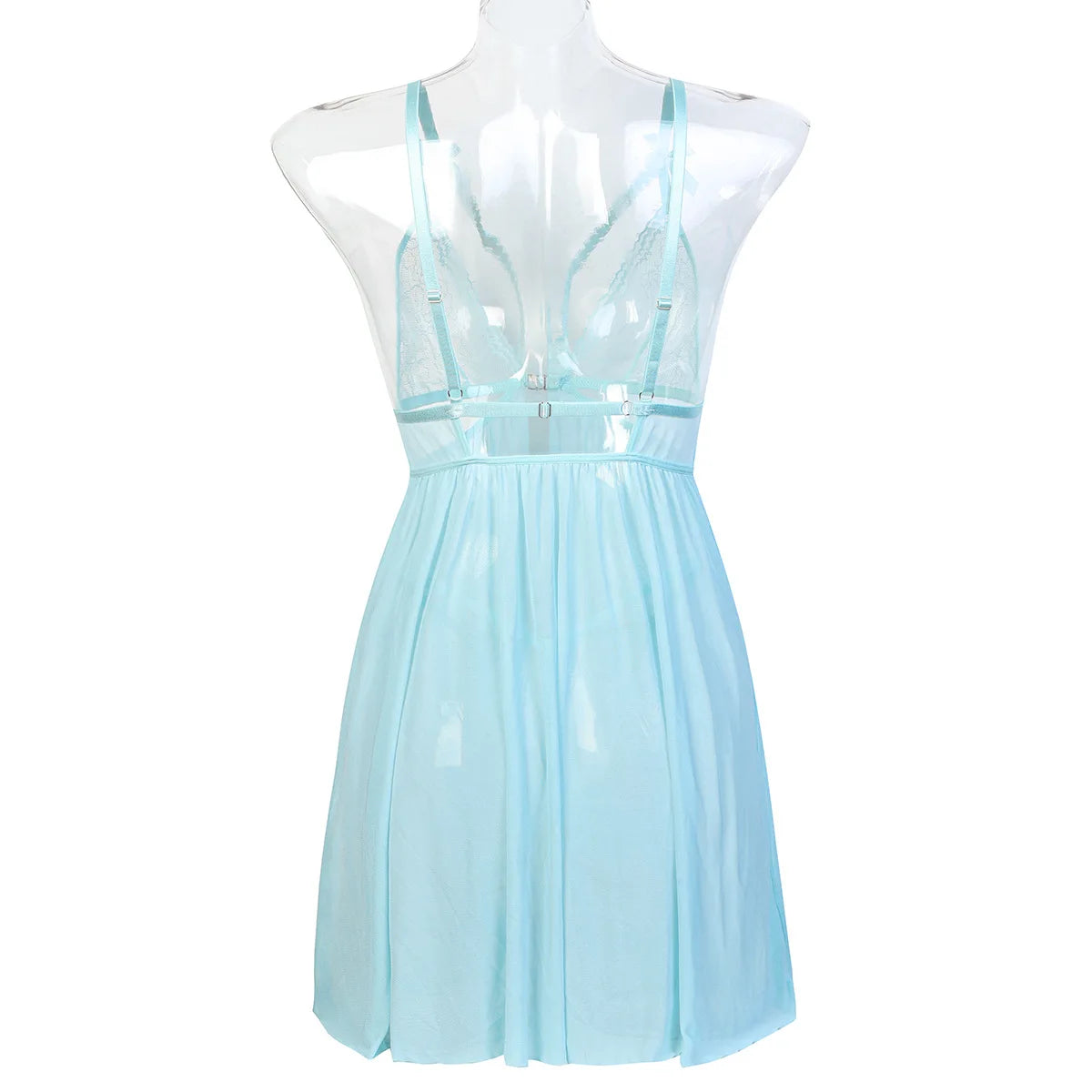 Sexy Lingerie For Woman Transparent Porno Sexual Clothing  Dress Erotic Underwear Nightdress With Thong Sleepwear