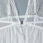 Sexy Lingerie For Woman Transparent Porno Sexual Clothing  Dress Erotic Underwear Nightdress With Thong Sleepwear