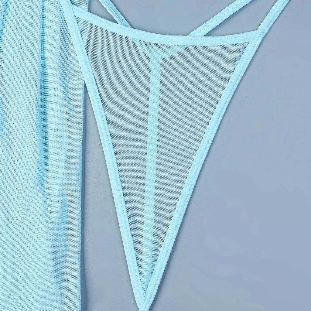 Sexy Lingerie For Woman Transparent Porno Sexual Clothing  Dress Erotic Underwear Nightdress With Thong Sleepwear