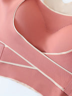 Set of 4 Women'S Front-Closure Sports Bras for Running And Yoga with a Beautiful Back Design.