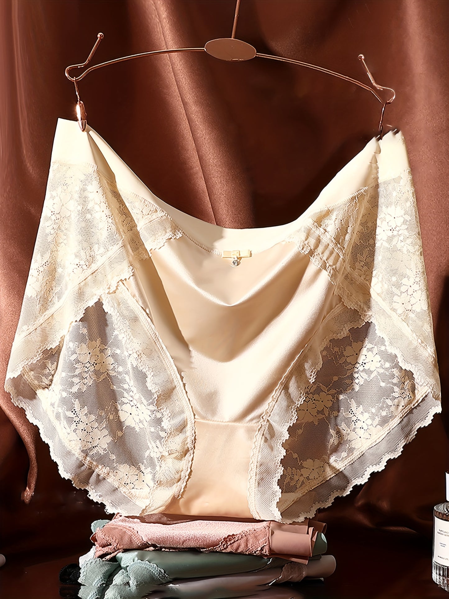 5 Pcs Lace Sexy Breathable Women's Panties, Comfortable Jacquard Lingerie for Everyday Wear