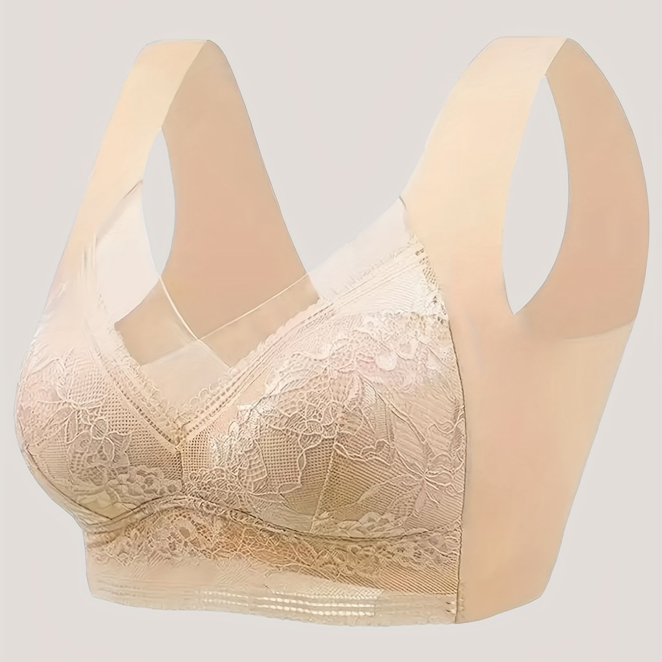 Comfy Seamless Wireless Bra - Everyday Bras for Women, Breathable, Casual, Push Up, Soft, Lightweight, and Invisible Under Clothes