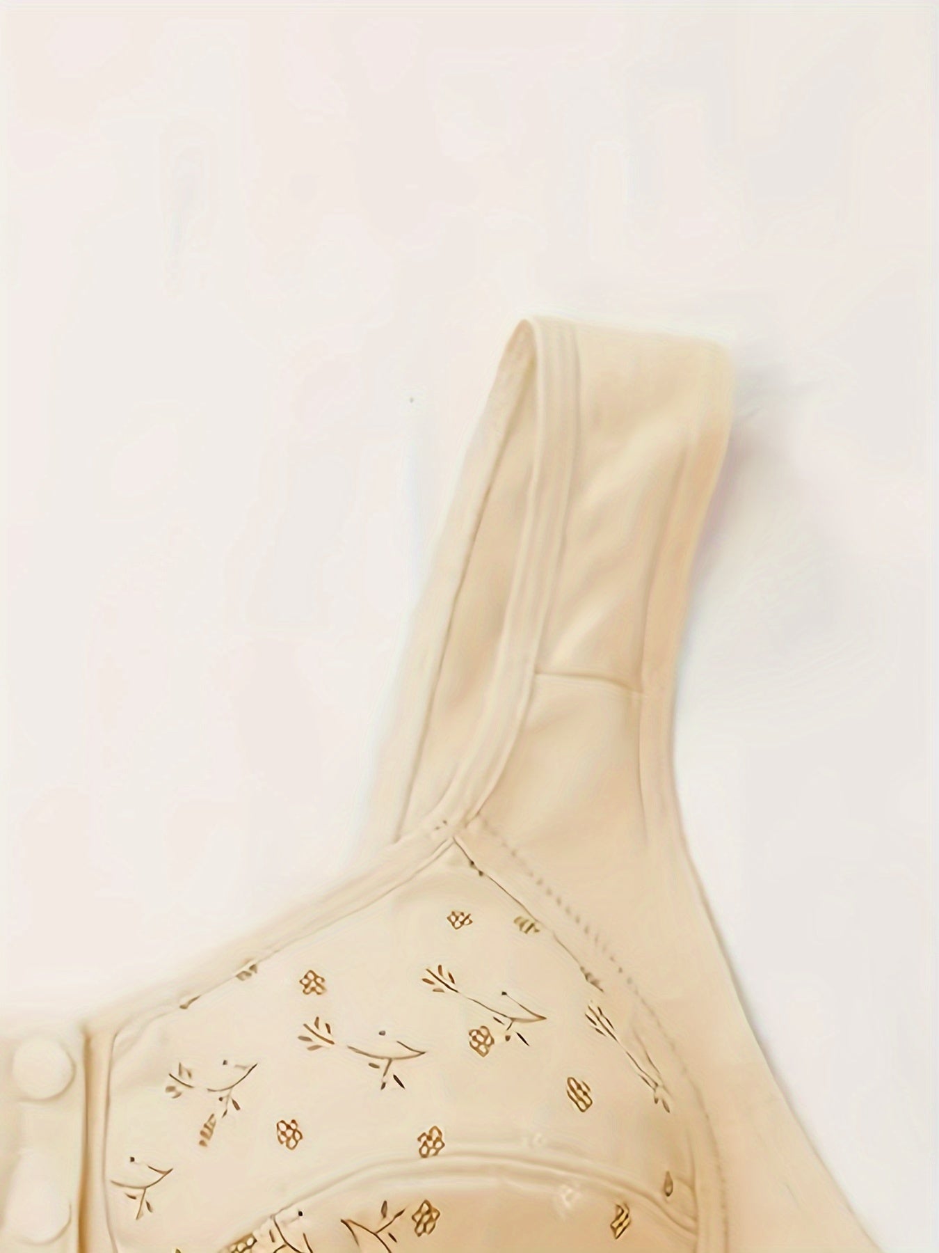 4pcs Floral Pattern Wireless Bras, Comfy & Breathable Button Front Intimates Bra, Women's Lingerie & Underwear