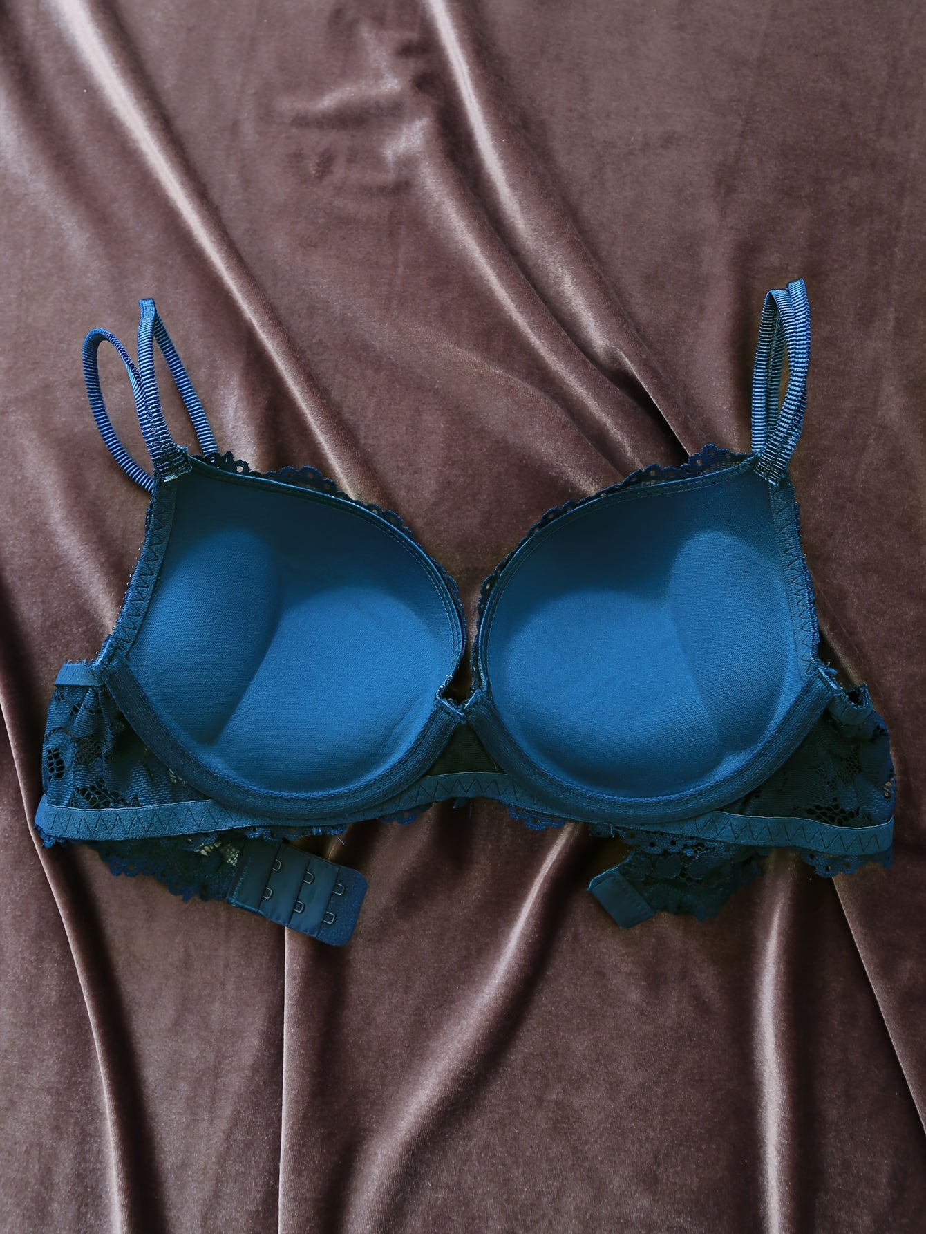 3pcs Contrast Lace Push Up Bras, Comfy & Breathable Intimates Bra, Women's Lingerie & Underwear