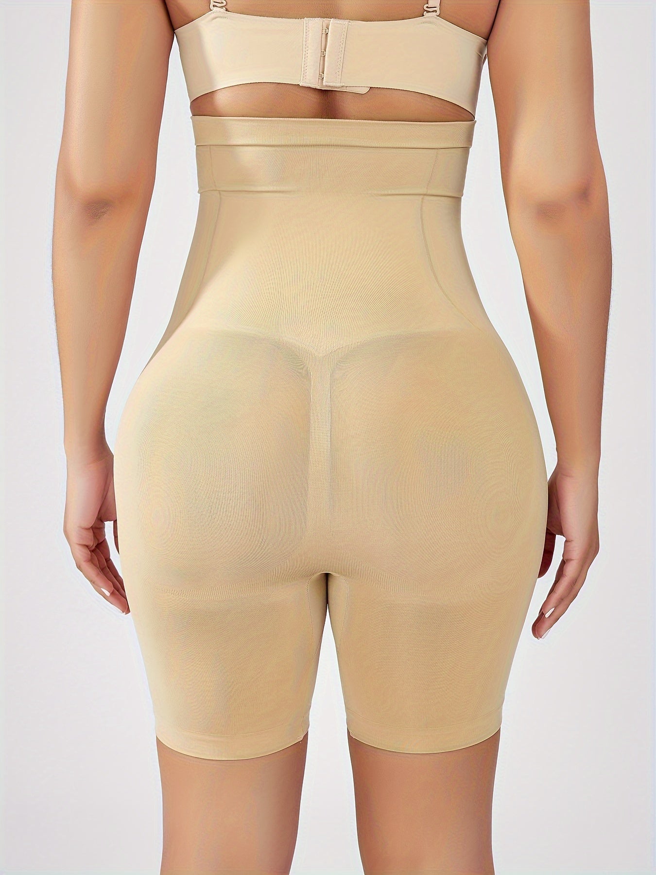 1pc Oversized Tummy Control Compression Butt Lifting Shorts, High Waist Shaping Solid Panties Short With Chest Support, Women's Shapewear & Sports Accessories, Comfy & High Elastic Shapewear, Women's Panties