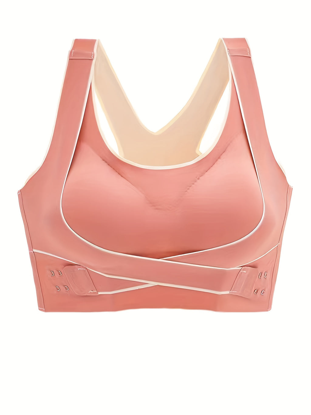 Set of 4 Women'S Front-Closure Sports Bras for Running And Yoga with a Beautiful Back Design.