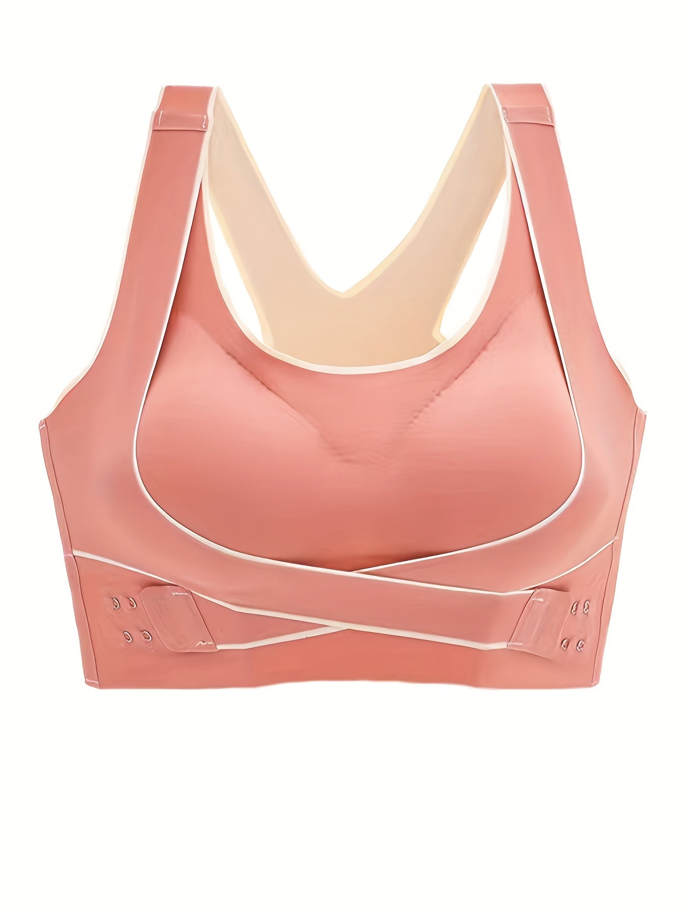 Set of 4 Women'S Front-Closure Sports Bras for Running And Yoga with a Beautiful Back Design.