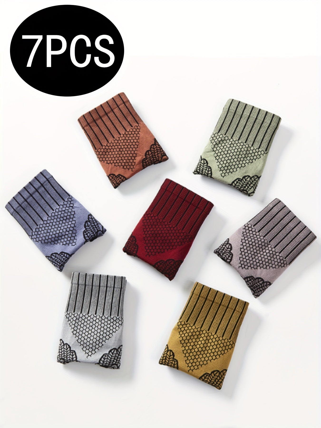 7pcs Elastic Women's Panties, High Waist Panties, Home Travel Panties, Quick Dry Panties, Women's Panties, Elastic Panties