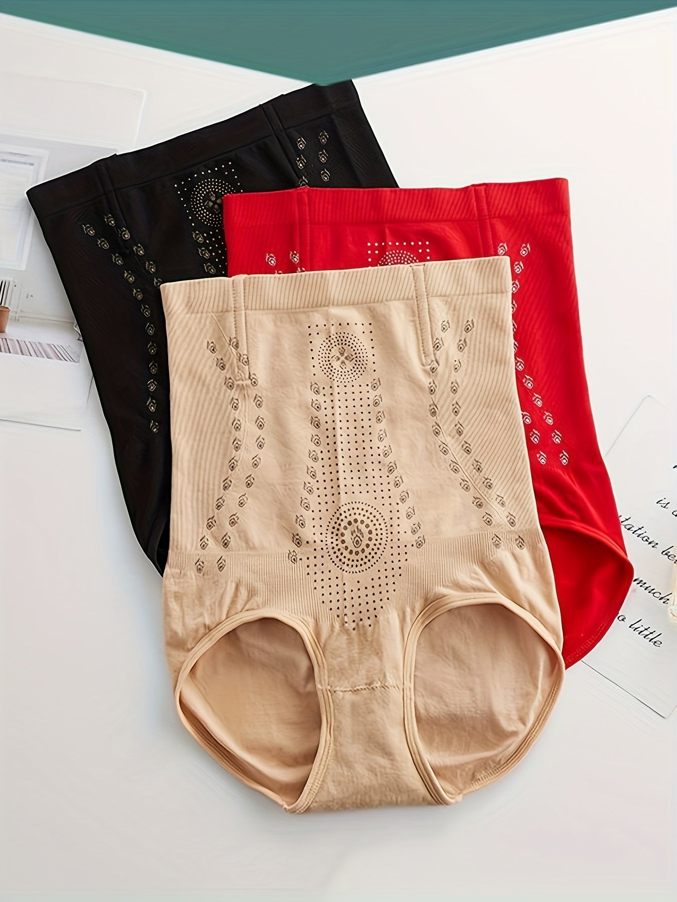 6pcs/set High Waist Strong Flat Belly Panties Seamless Women'S Panties Sexy Hollow Breathable Underwear Comfort Cotton Briefs Shaper