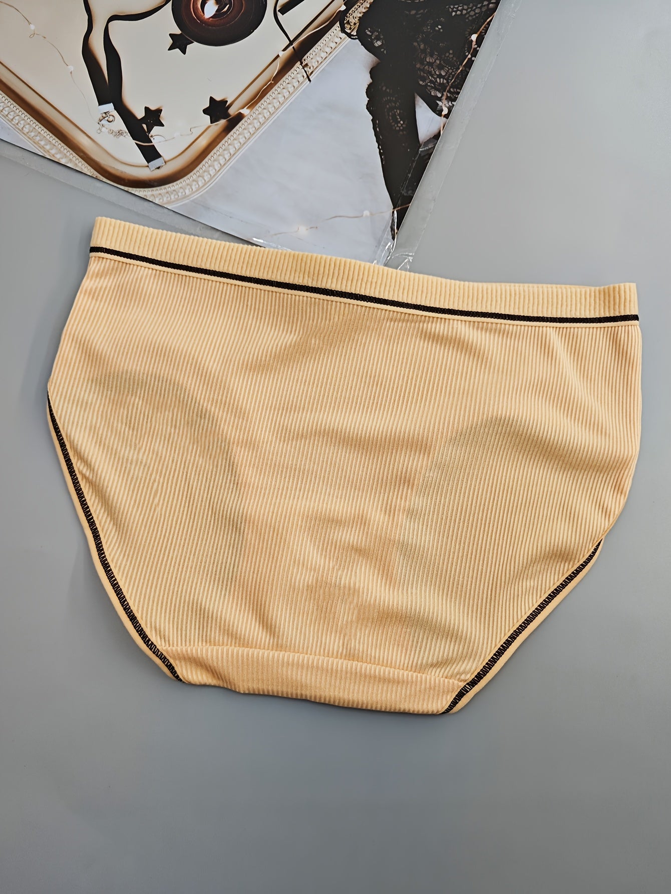 8-Pack Sexy Low-Rise Women'S Panties with Bow Detail, Breathable Knit Polyester Underwear, Low Support Solid Color Briefs