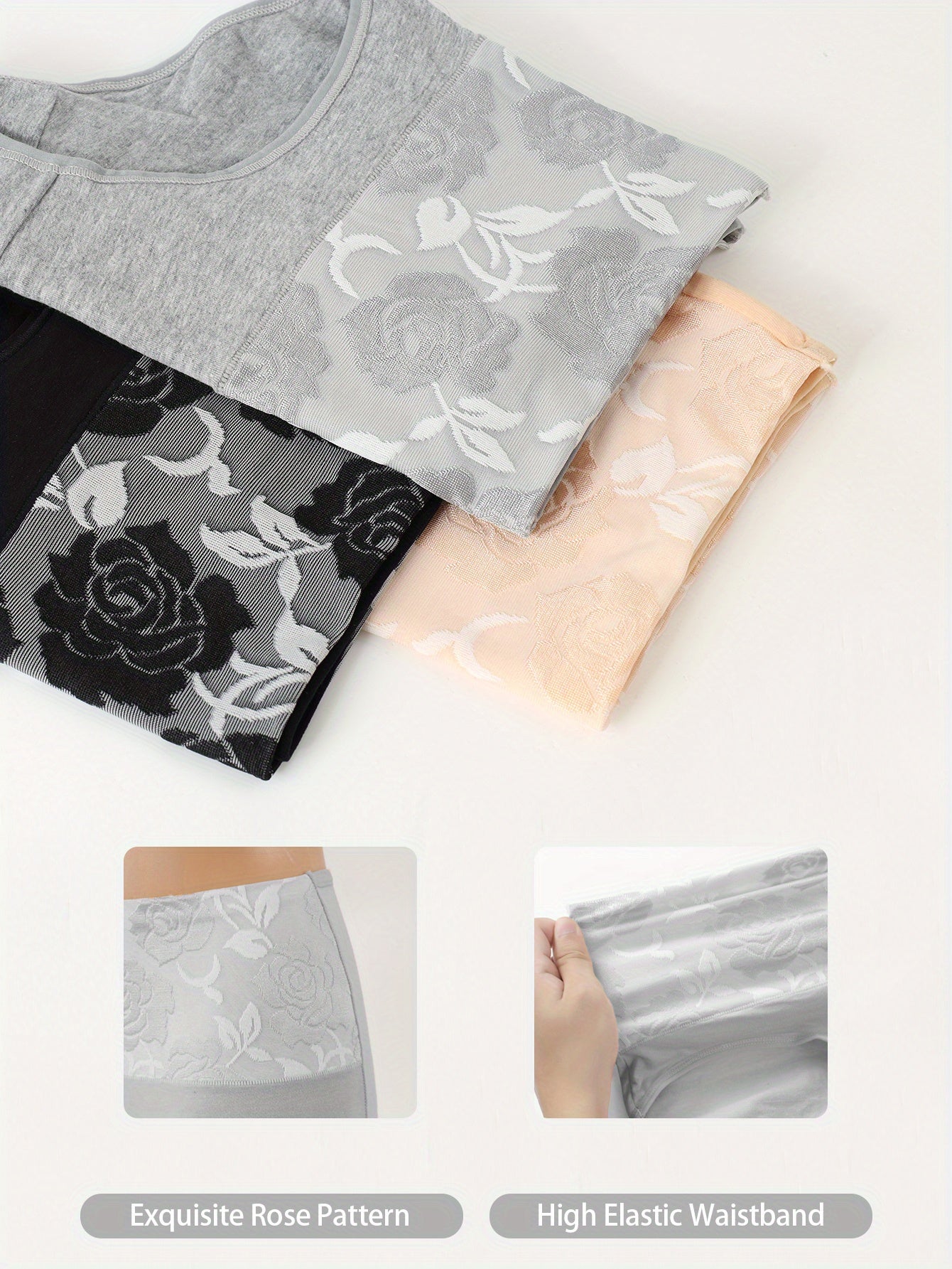 12pcs Comfortable Breathable Women'S Panties Holiday Gift Commuter Daily Wear Best Selling New Summer Breathable Flower Prints