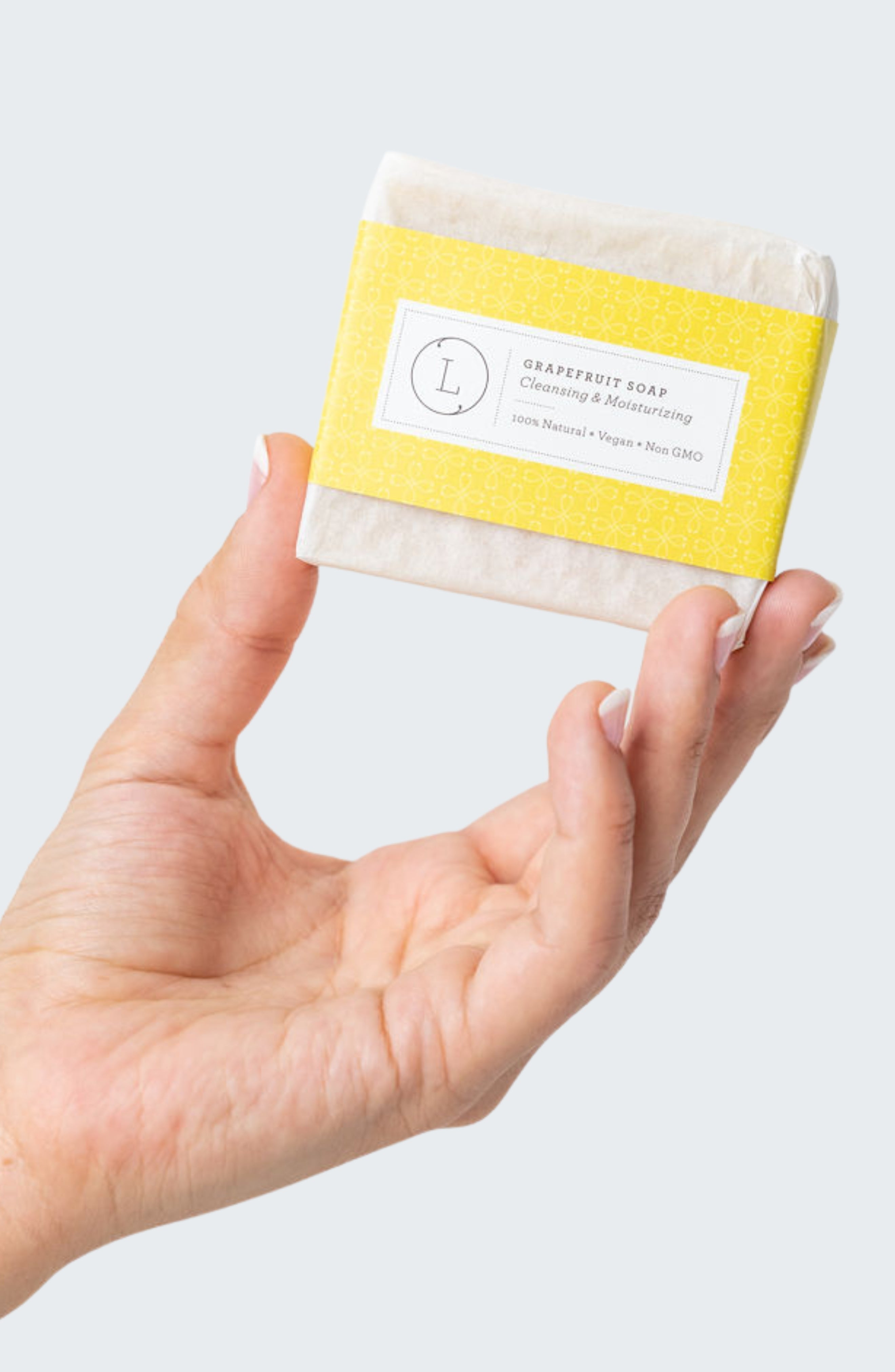 2x Natural Handmade Soap Bar, Pink Grapefruit Soap-1